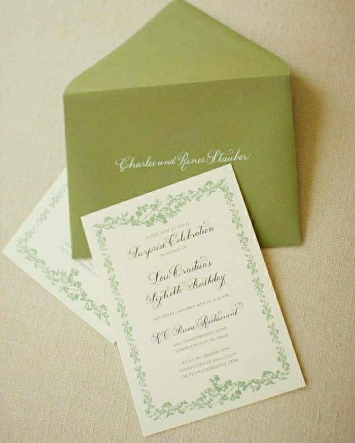 einladung-hochzeit-schlichtes-Design-romantische-Schrift-grüner-Briefumschlag