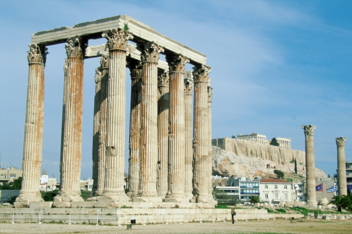 Temple of Olympian Zeus, Athens, Greece --- Image by © Image Source/Corbis