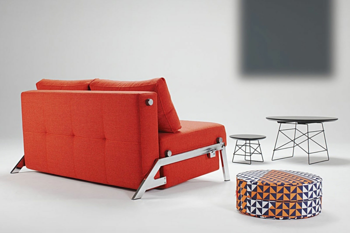 kompaktes-Sofa-praktisch-Schlaffunktion-tomatenrote-Farbe-Hocker-Couchtisch-exquisite-Möbel