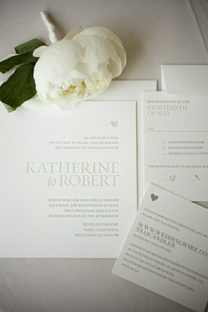 romantische-Hochzeitseinladungen-weiß-schlicht-simpel-traditionell-Pfingstrose-Creme-Farbe