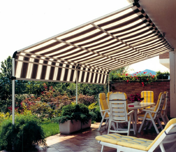 Sonnensegel-für-Terrasse-und bepflanzung-für-veranda