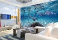 Unterwasserwelt Wandgestaltung im Wohnzimmer