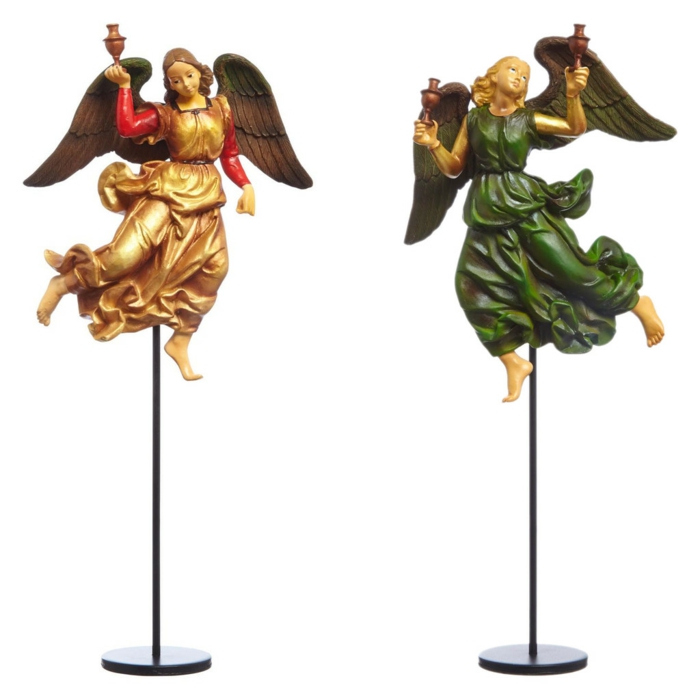 Weihnachtesdekoration-zwei-Engelfiguren-Souveniers