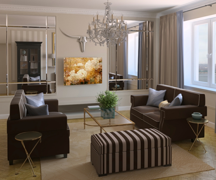 infrarote-Platte-Bildheizung-luxuriöses-Wohnzimmer-Interieur