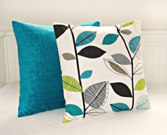 Kissen in türkis Farbe für eine kreative Gestaltung - Archzine.net