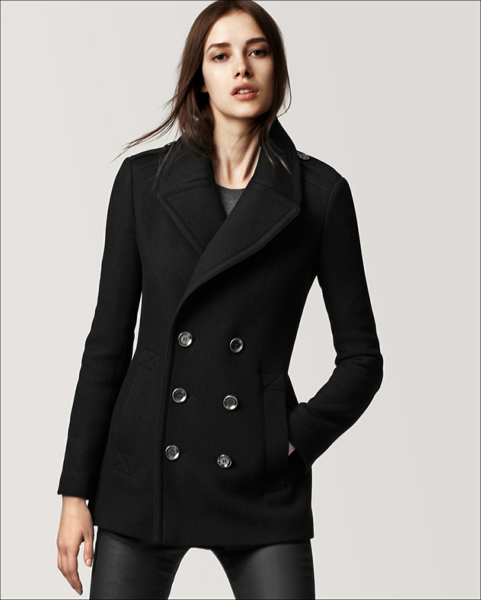 klassisches-Modell-Mantel-Damen-schwarz-große-Knöpfe
