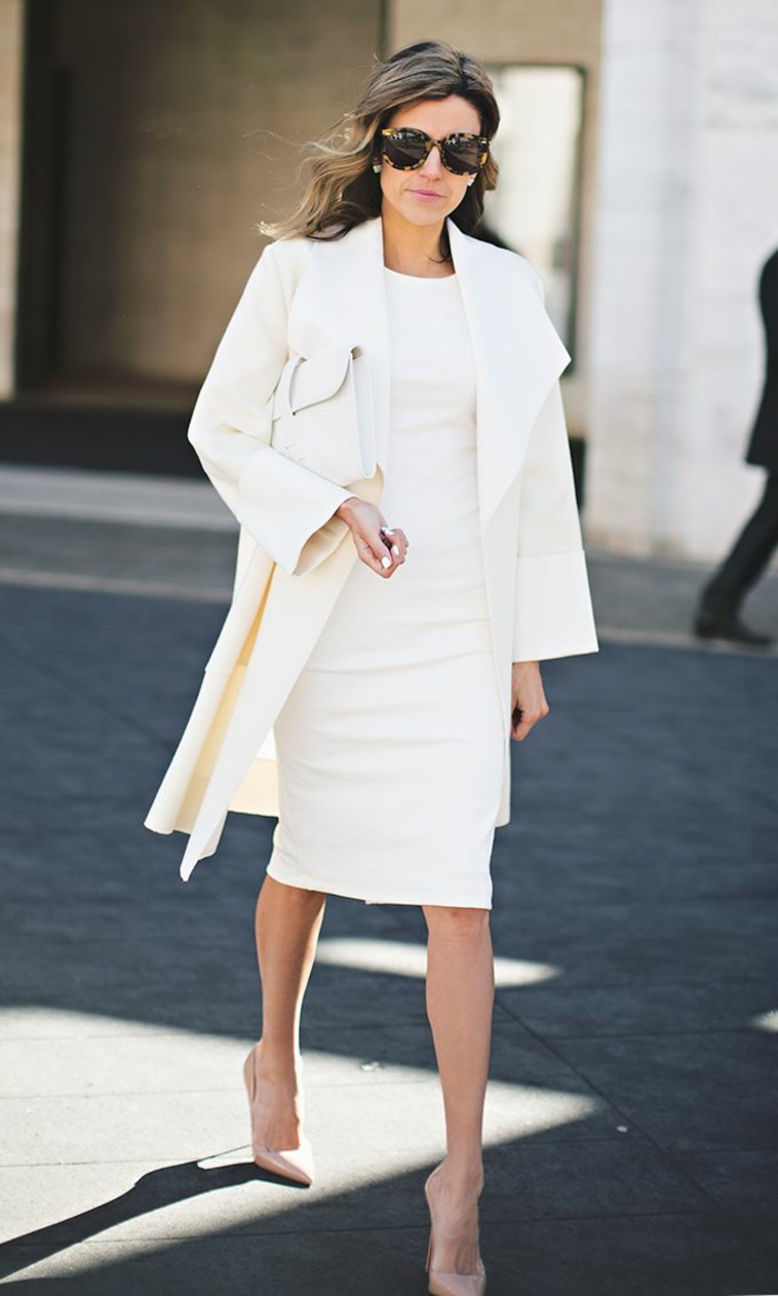 weiße-Kleidung-Mantel-Kleid-Clutch-super-elegant