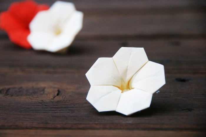 weiße-rote-origami-blumen-schön-romantisch-zärtlich