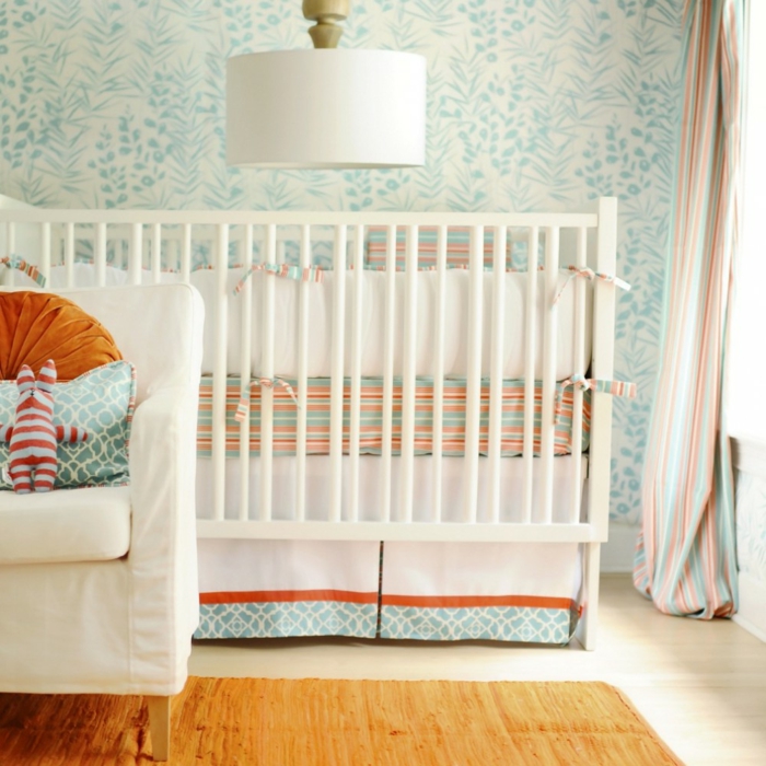 Babyzimmer-stilvolle-Baby-Bettwäsche-süße-Farben