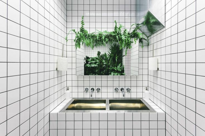 Badezimmer-Deko-Ideen-grüne-Ecke-Natur