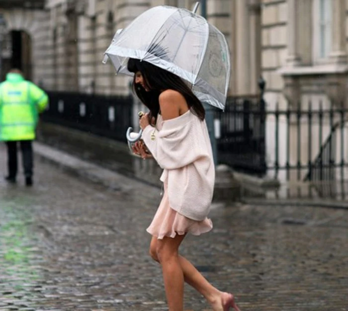 Durchsichtiger-Regenschirm--regen-dame-auf-der-strasse