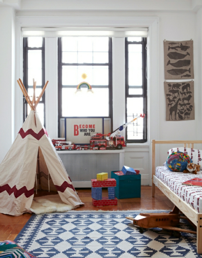 Kinderzimmer-für-Jungen-Tipi-Zelt-Spielraum
