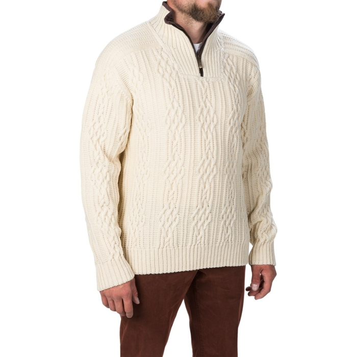 Norweger-Pullover-aus-woll-beige-zip