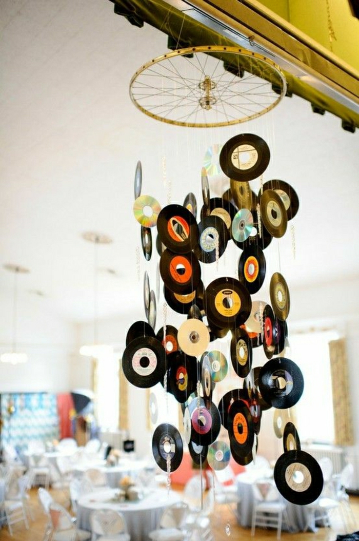 Schallplatten-Dekoration-Idee-Mobile-kreative-Idee