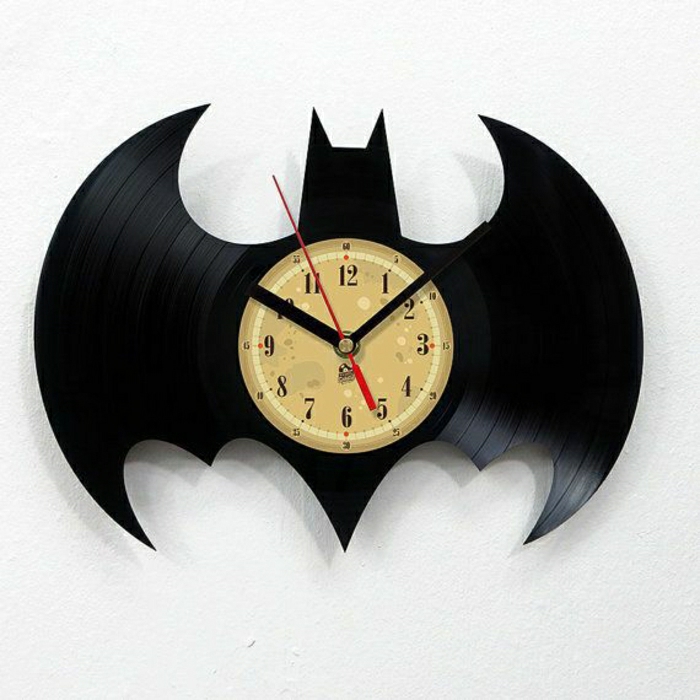 Schallplatten-Idee-Wanduhr-Batman-Inspiration