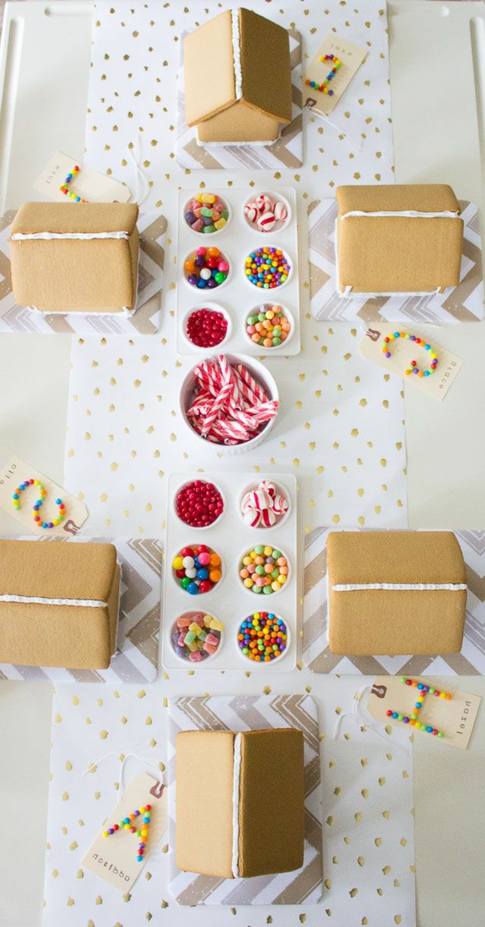 Süßigkeiten-Party-Häuschen-dekorieren-Lebkuchen