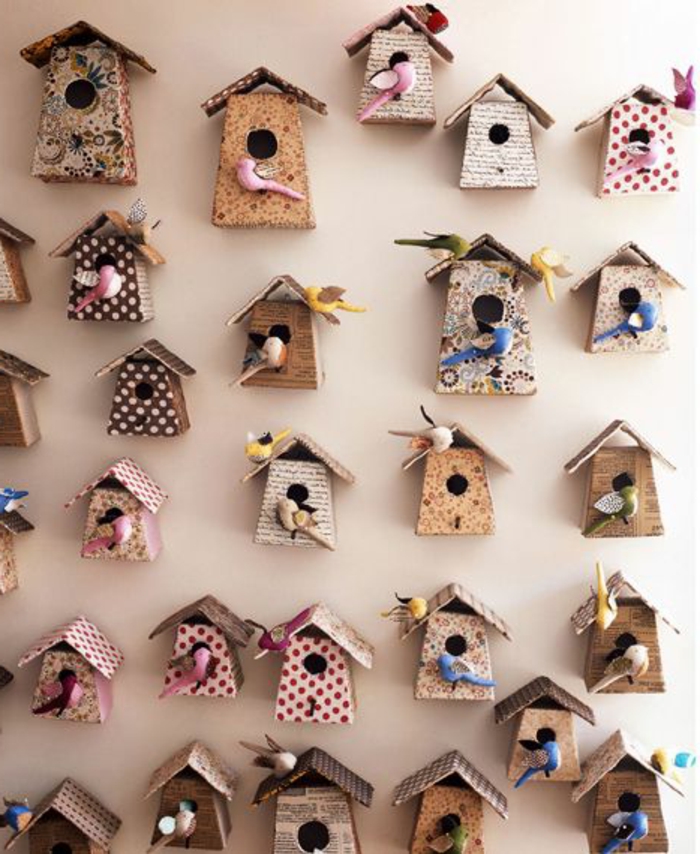 Wandgestaltung-Kinderzimmer-DIY-Idee-dekorative-vogelhäuser