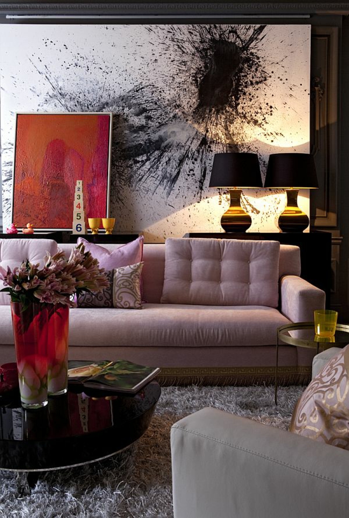 abstrakte-Bilder-fürs-wohnzimmer-graphik-grelle-Farben-art