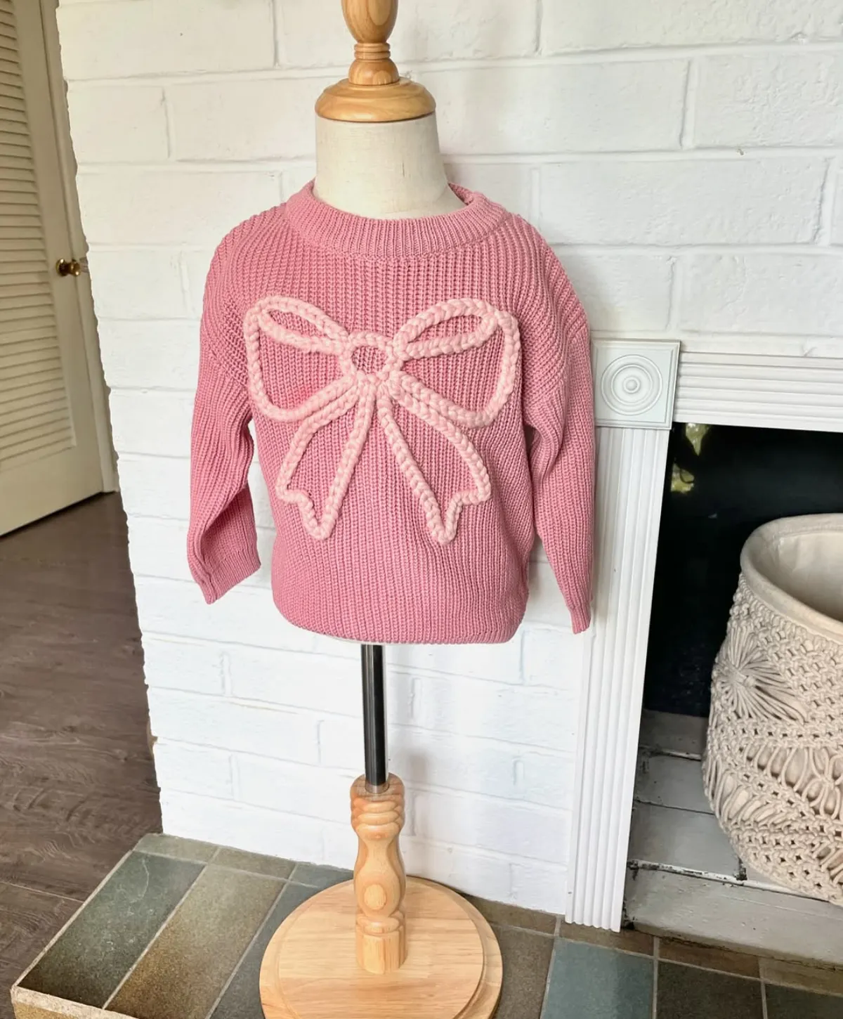 baby pullover stricken anleitung anfänger kostenlos in rosa mit schleife