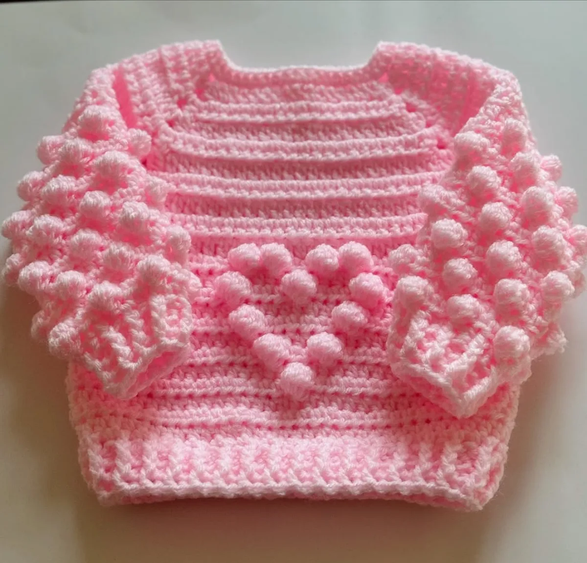 baby pullover stricken einleitung einfach in rosa mit herz