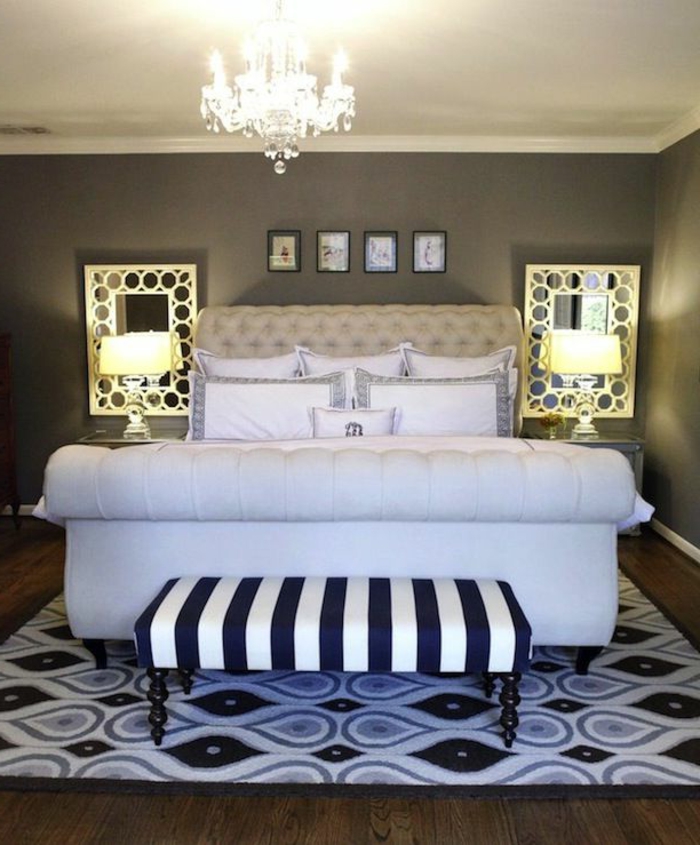 extravagantes-Schlafzimmer-Design-kingsize-bett-mit-gepolstertem-Kopfbrett-weiß