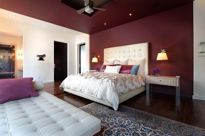 farbpalette-wandfarbe-beere-idee-für-schlafzimmer
