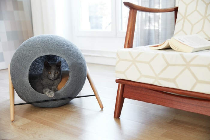 katzen zubehör -designer-bett-für-katze