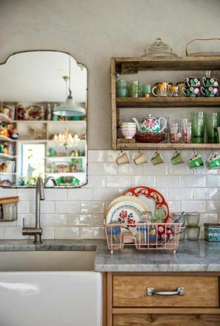 vintage-Küchen-Gestaltung-Geschirr