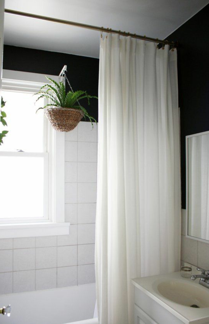 Badezimmer-vorhänge-ideen-weiß-modern