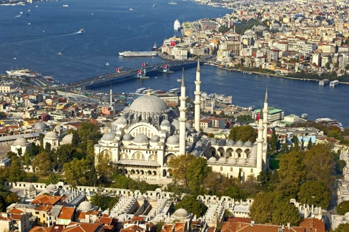 Istanbul –Sehenswürdigkeiten-Die Süleymaniye-Moschee-türkisch Süleymaniye- Camii-ist-eine-der großen-Moscheen-in İstanbul