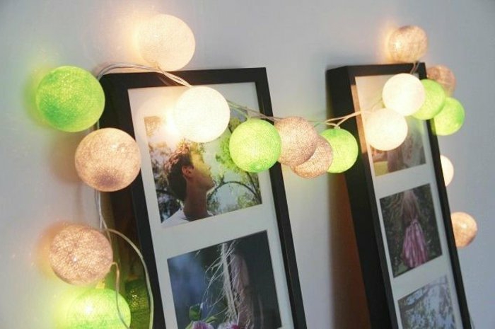 Party-lichterkette-bunte-glühbirnen-Fotorahmen-Dekoration