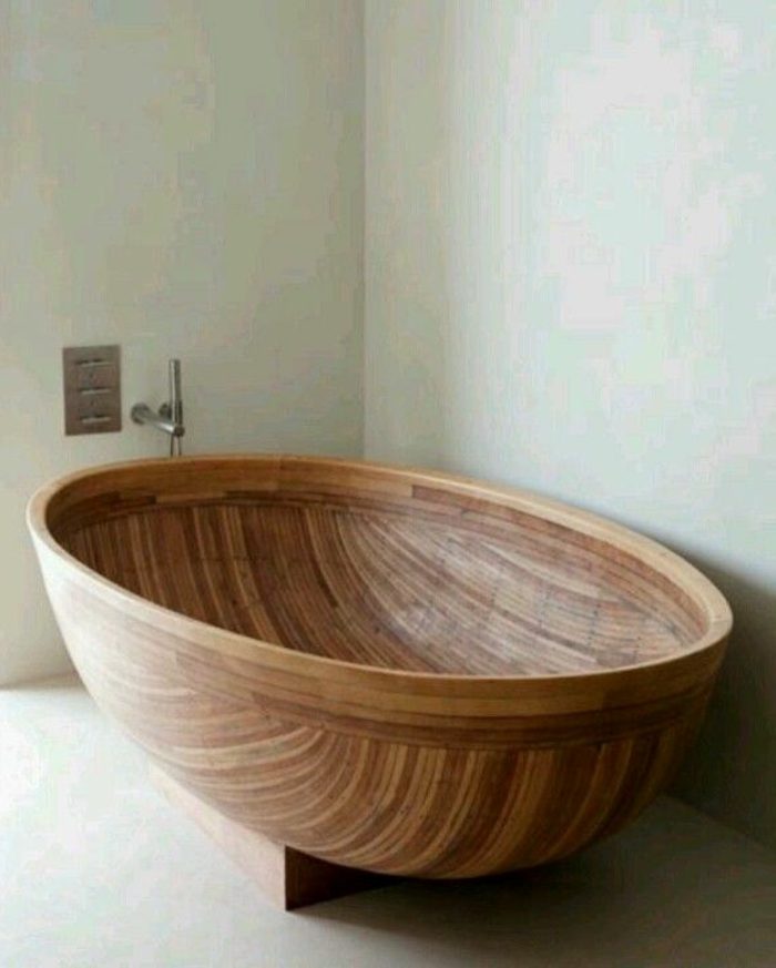 handgemachte-hölzerne-ovale-Badewanne-kreatives-Design