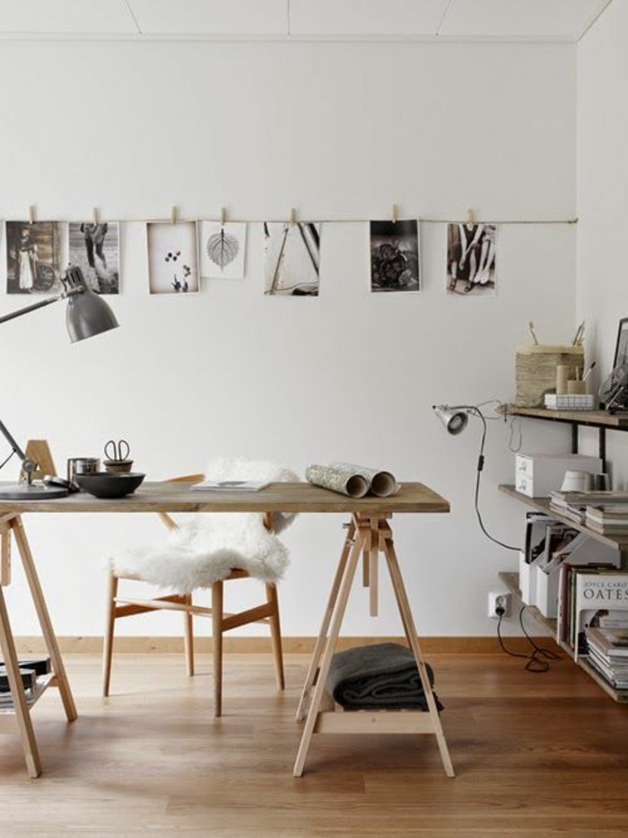 kreative-wohnideen-fürs-Arbeitszimmer-hölzerne-Möbel-Fotos