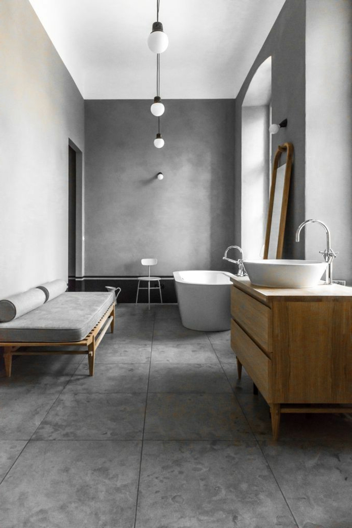 modernes-bad-räumlich-graue-Wände-stilvolle-minimalistische-badezimmereinrichtung