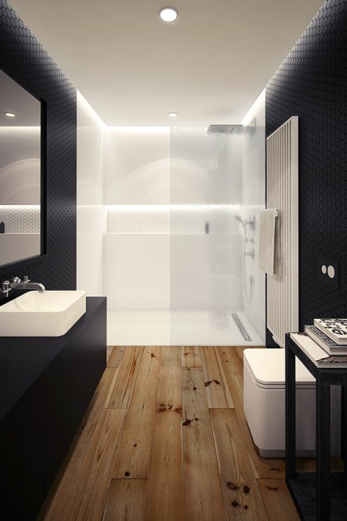 modernes-badezimmer-schwarz-weiße-Gestaltung-minimalistische-badezimmereinrichtung