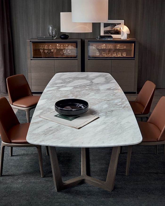 Büromöbel-besprechung stisch-marmor-tischplatte-braun