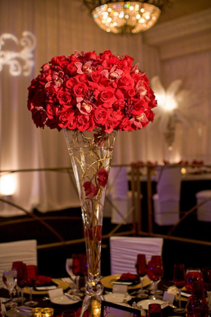 Rosen strauß-restaurant-rote-rosen-valentinstag