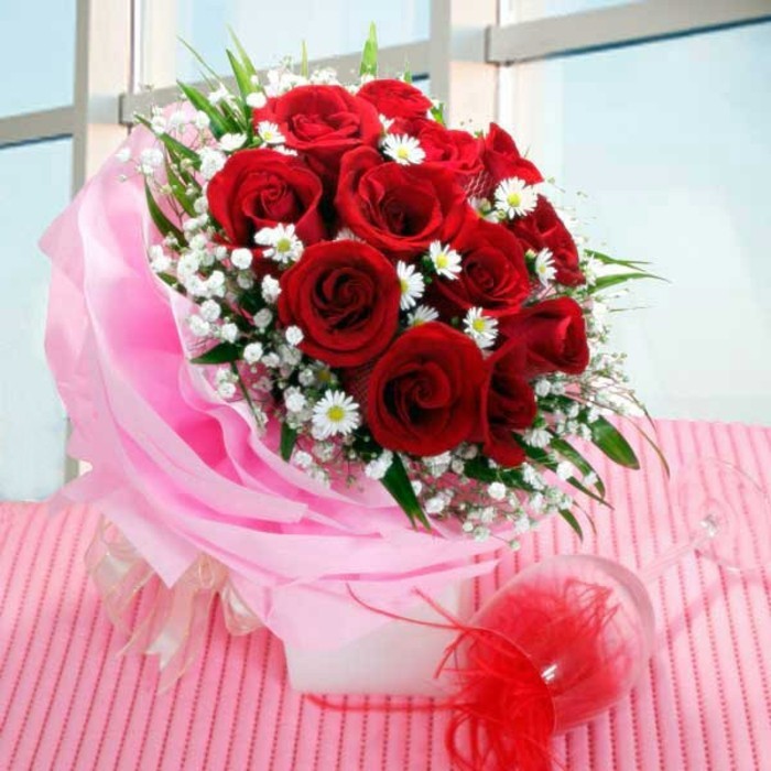 Rosen strauß-rosen-und-süße-rosa-farbe