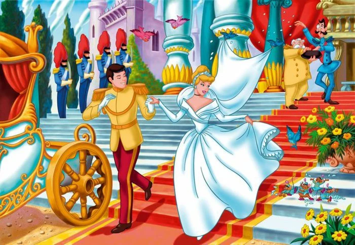 animiertes-Foto-von-der-Hochzeit-von-Aschenputtel-und-dem-Prinz