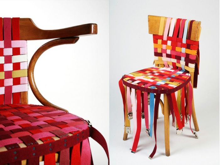 recycling-möbel-wunderschönes-modell-stühle-aus-bunten-ledern