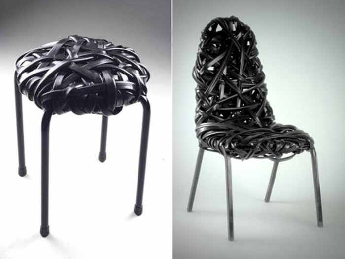 recycling-möbel-zwei-originelle-stühle-aus-leder-gemacht