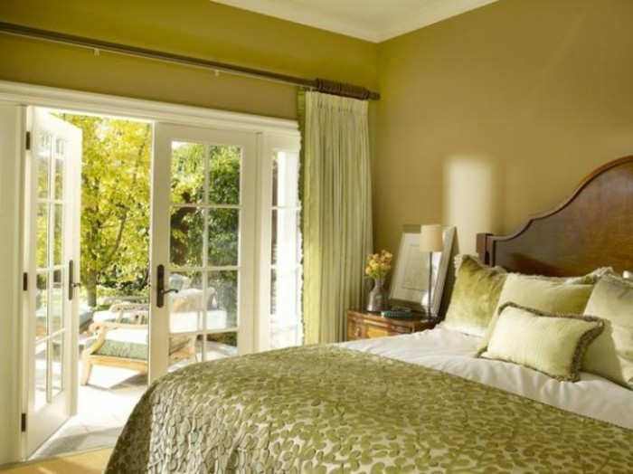 wandfarbe-grün-elegantes-schlafzimmer-ausstatten