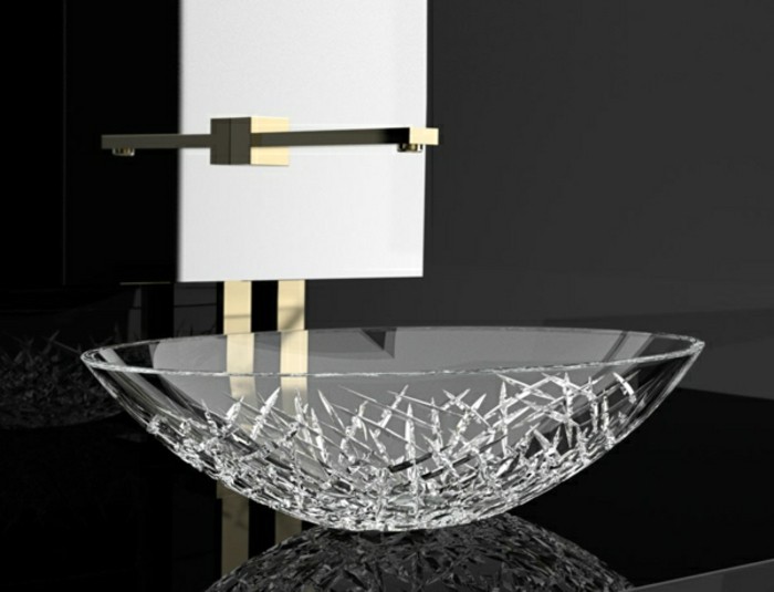 Glas-Waschbecken-kristall-modernes-design