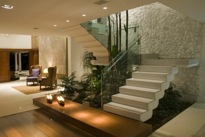 Glasgeländer-Treppe-moderne-gestaltung-
