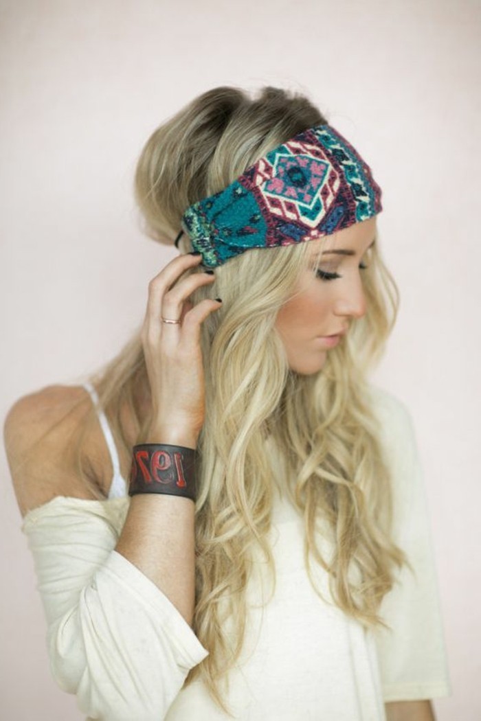 Hippie-Haarband-mit-schönem-Muster