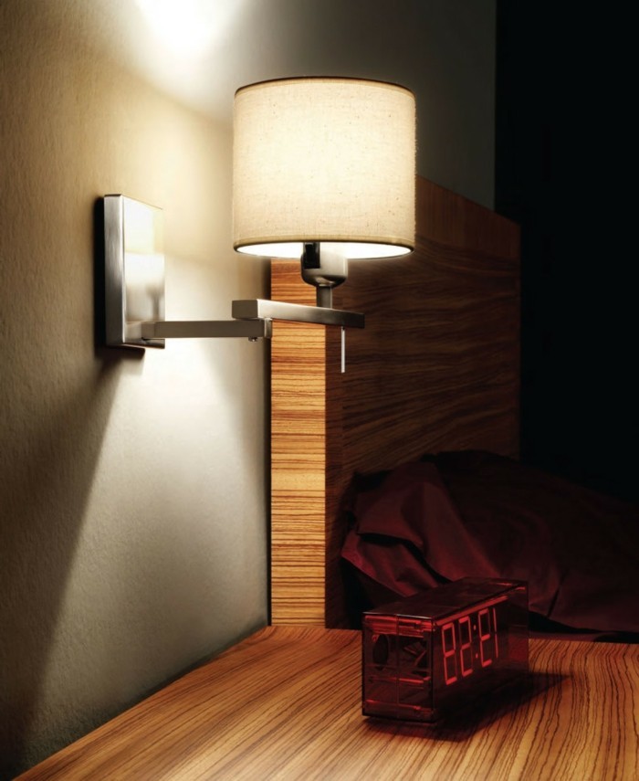 attraktive-gestaltung-wandlampe-im-schönen-schlafzimmer