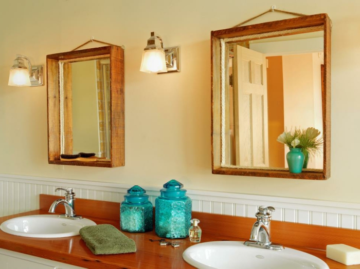 deko-bastelideen-wunderschönes-modell-badezimmer-zwei-tolle-spiegel