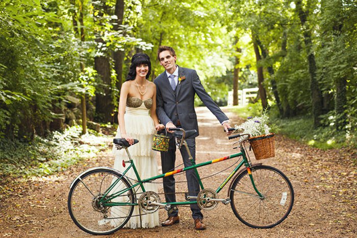 kreative-Idee-für-Hochzeit-retro-Fahrrad-für-zwei