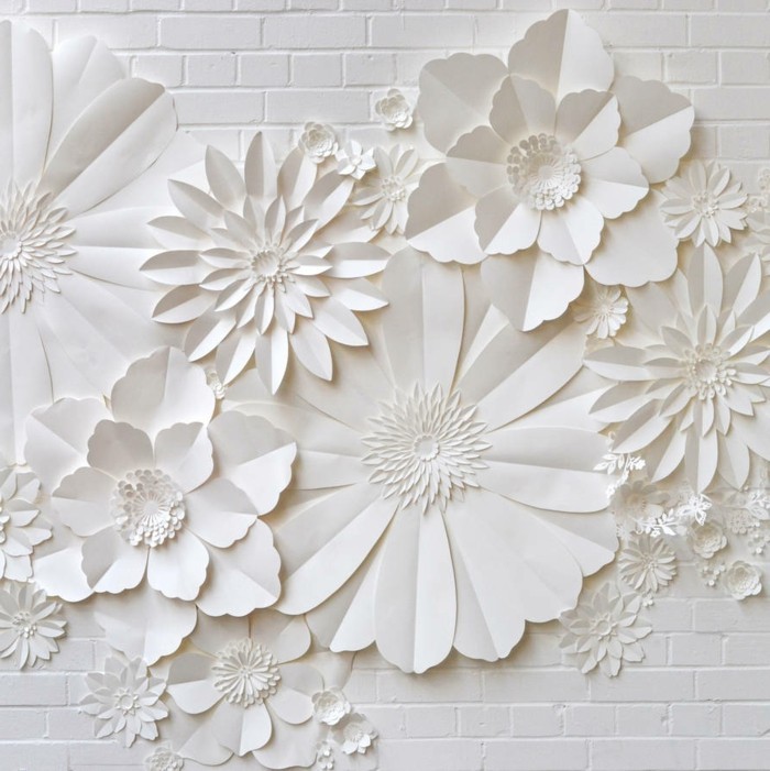 weiße-papierblumen-basteln-interessante-gestaltung