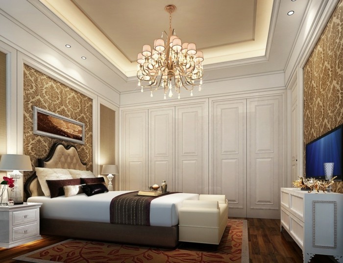 wunderschönes-modell-kronleuchter-im-eleganten-schlafzimmer